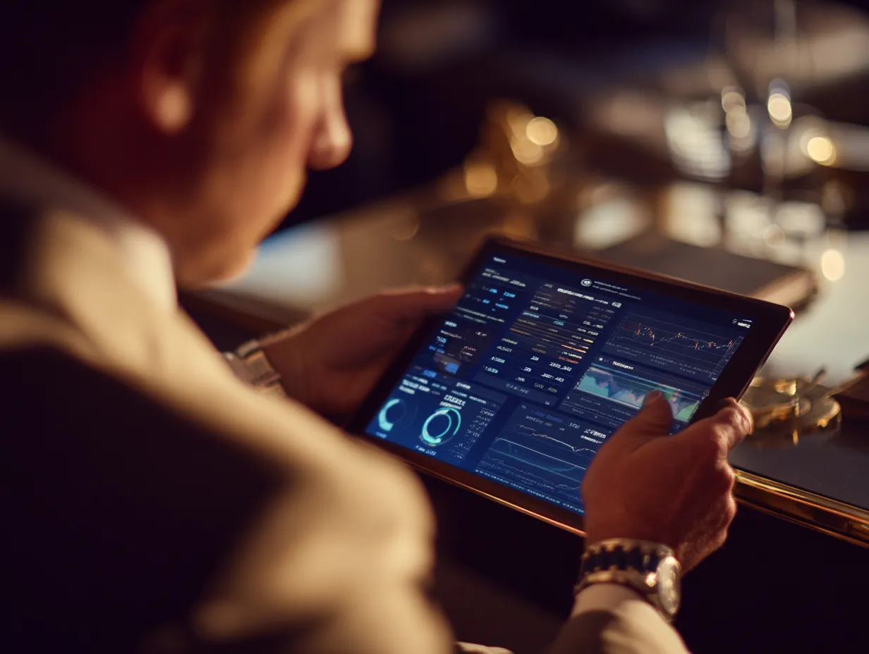 Heir reviewing streaming revenue and digital asset estate documents